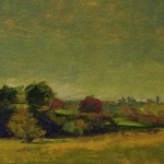 View of Fort Worth - Oil on Canvas 12x30 Sold